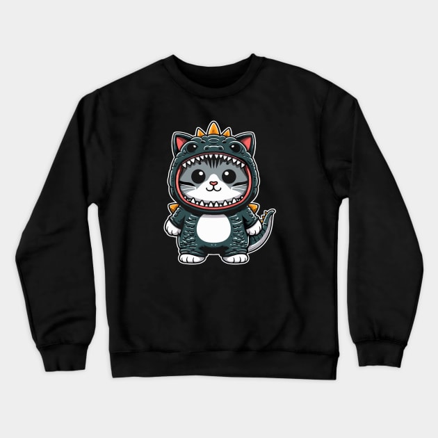 Catzilla Crewneck Sweatshirt by Rizstor